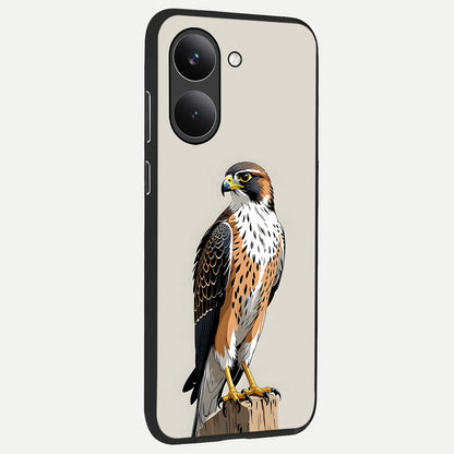  Clever Eagle back cover For Poco X8 Pro slim fit glass case with vibrant aesthetic design