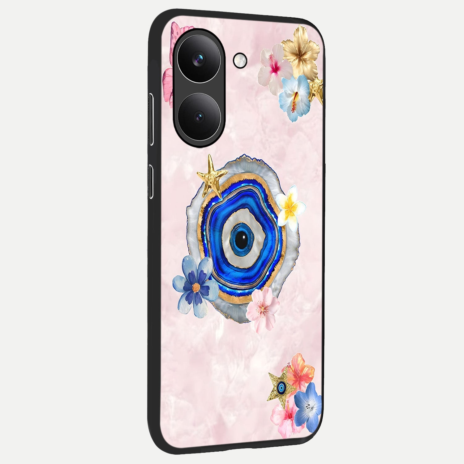  Divine Aura Bloom back cover For Poco X8 Pro slim fit glass case with vibrant aesthetic design