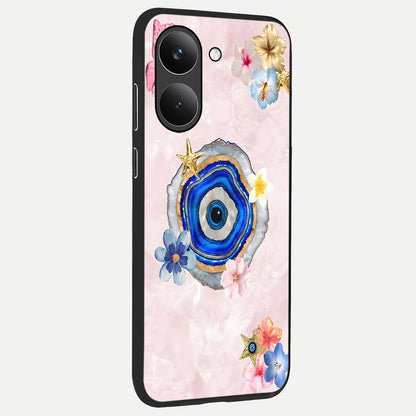  Divine Aura Bloom back cover For Poco X8 Pro slim fit glass case with vibrant aesthetic design
