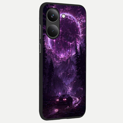  Eternal Cosmic Drive back cover For Poco X8 Pro slim fit glass case with vibrant aesthetic design