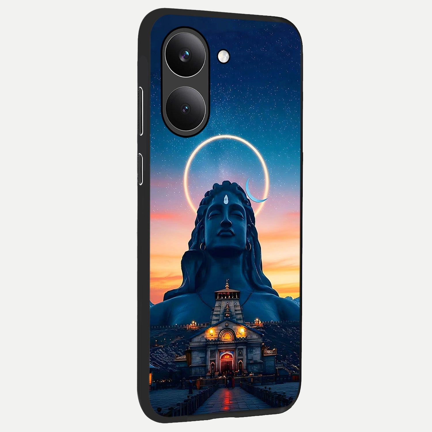 Eternal Shiva Aura back cover For Poco X8 Pro slim fit glass case with vibrant aesthetic design