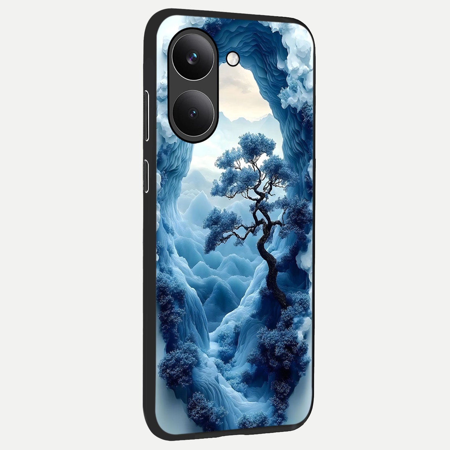  Frozen Serenity Gate back cover For Poco X8 Pro slim fit glass case with vibrant aesthetic design