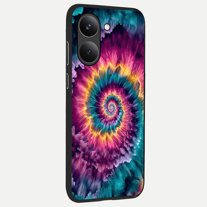  Galactic Spiral Burst back cover For Poco X8 Pro slim fit glass case with vibrant aesthetic design