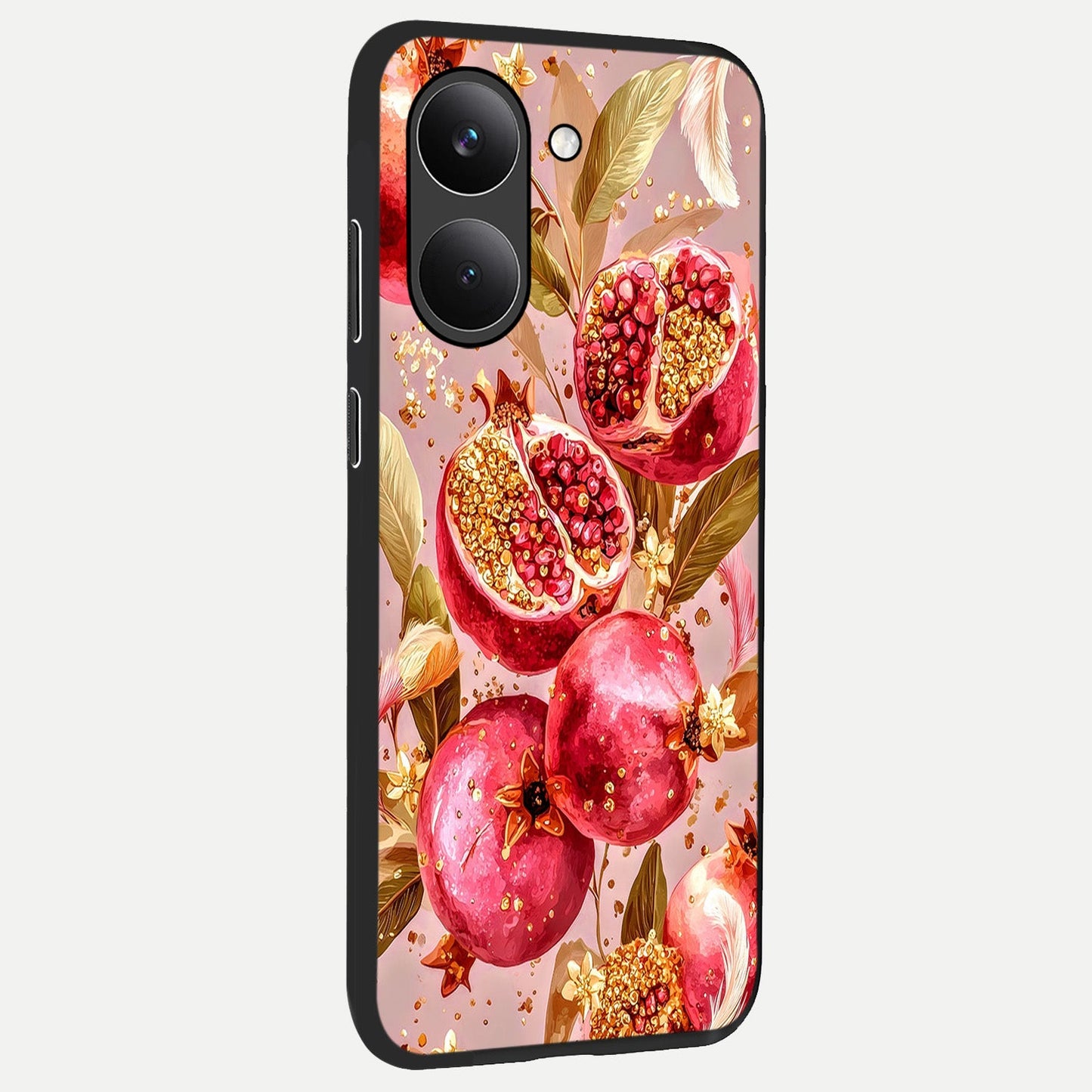  Golden Bloom Glow back cover For Poco X8 Pro slim fit glass case with vibrant aesthetic design