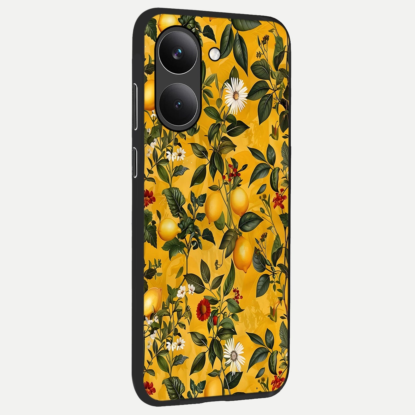  Golden Lemon Field back cover For Poco X8 Pro slim fit glass case with vibrant aesthetic design