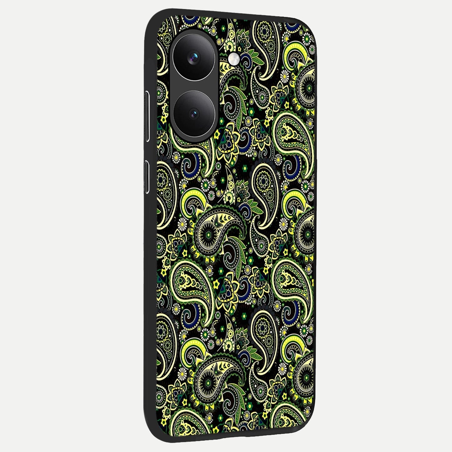  Green Lemon back cover For Poco X8 Pro slim fit glass case with vibrant aesthetic design
