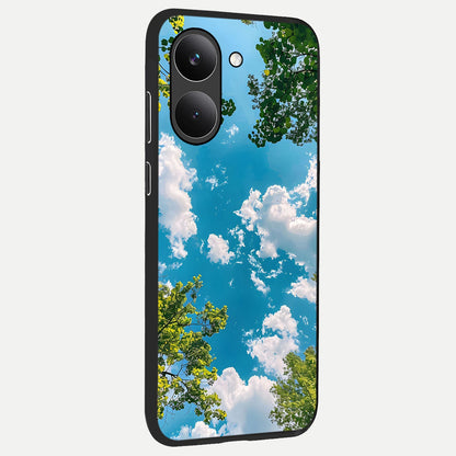  Green Moon Energy back cover For Poco X8 Pro slim fit glass case with vibrant aesthetic design