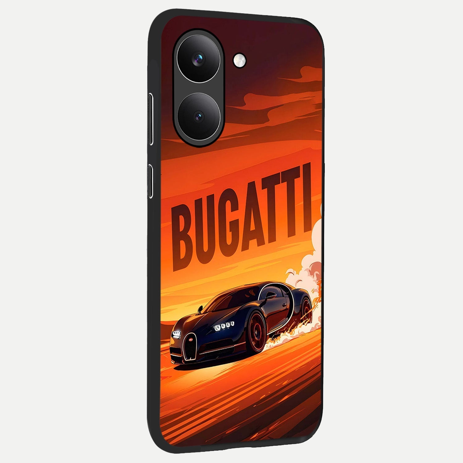  Inferno Bugatti Storm back cover For Poco X8 Pro slim fit glass case with vibrant aesthetic design