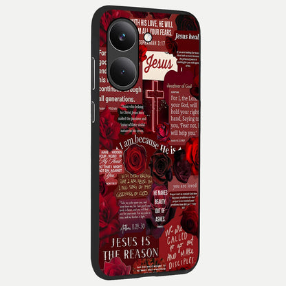  Jesus Love Heals back cover For Poco X8 Pro slim fit glass case with vibrant aesthetic design