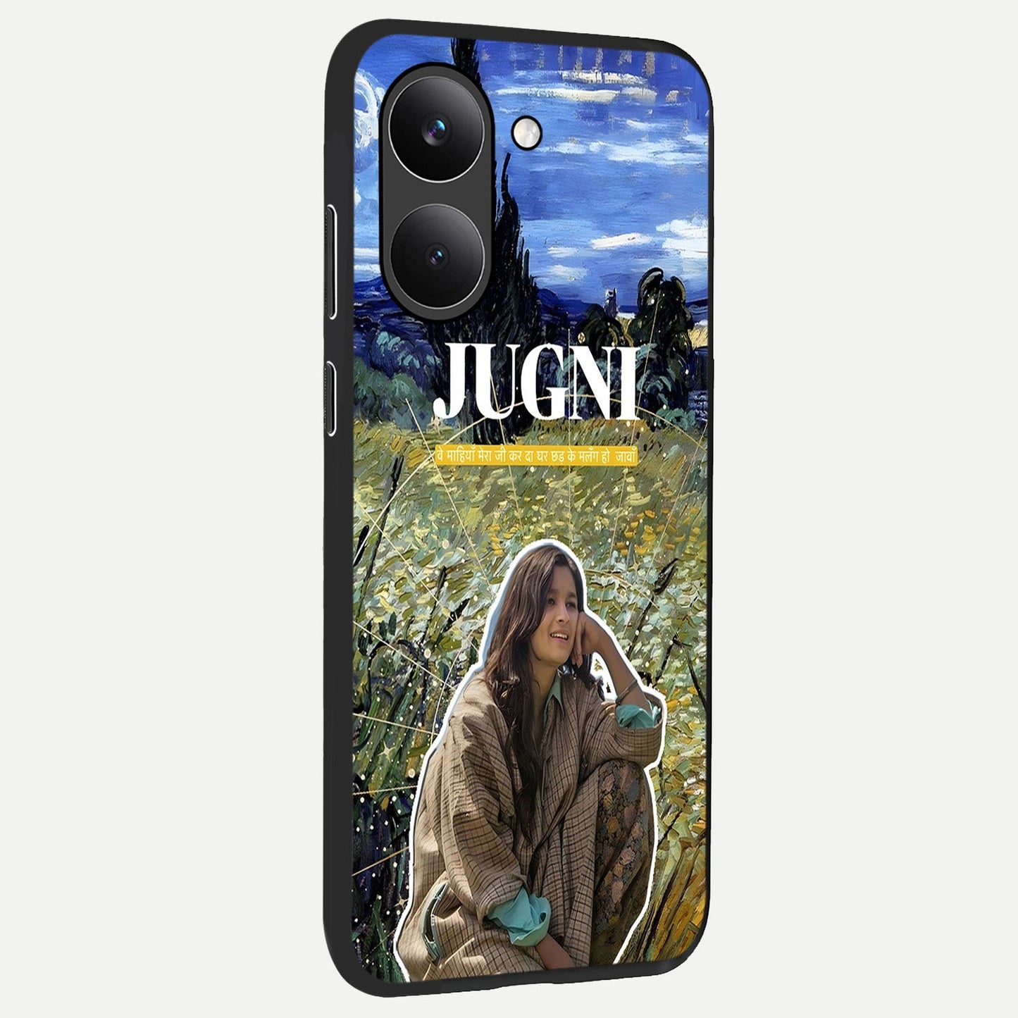  Jugni Soul Vibes back cover For Poco X8 Pro slim fit glass case with vibrant aesthetic design