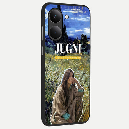  Jugni Soul Vibes back cover For Poco X8 Pro slim fit glass case with vibrant aesthetic design