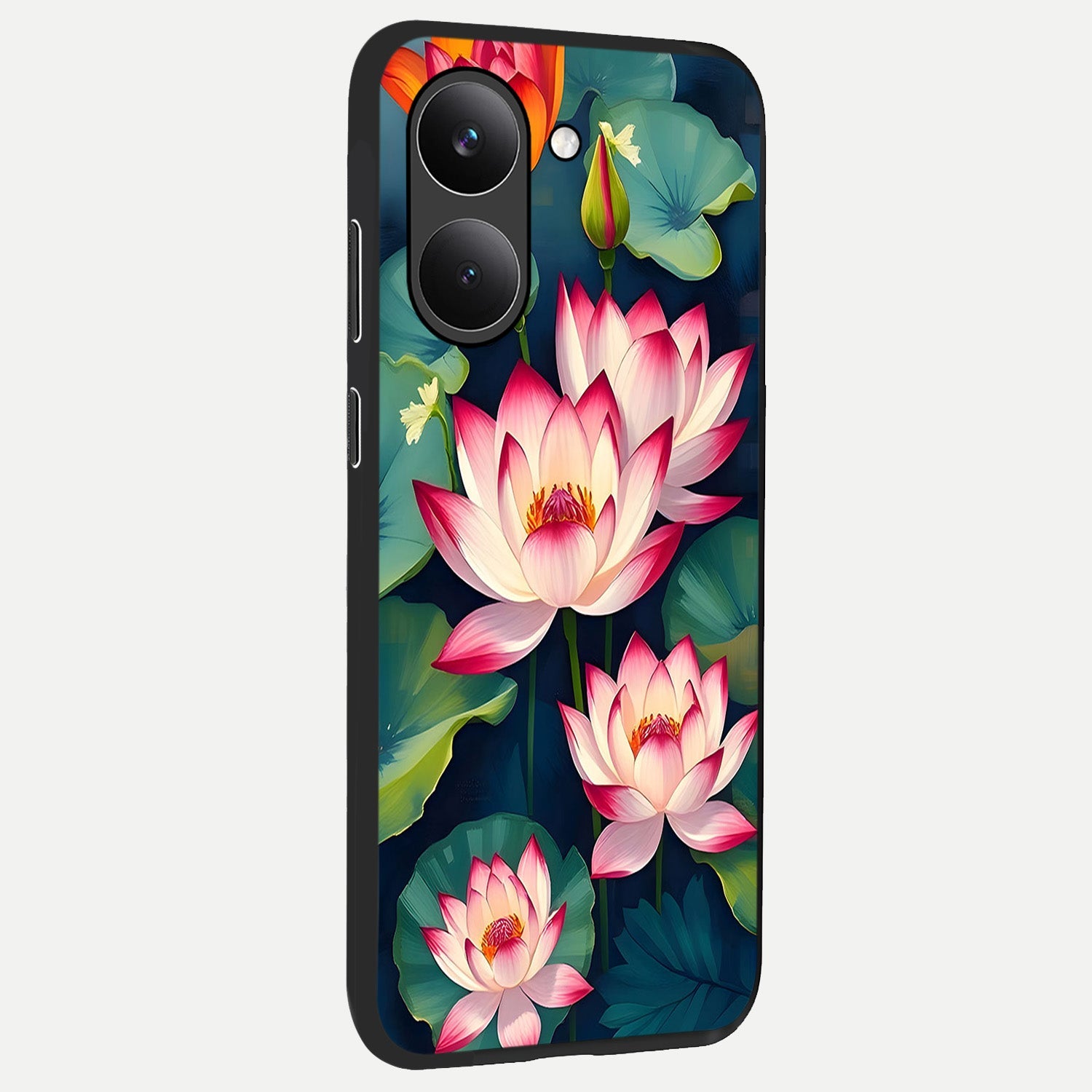  Lotus Dream Serenity back cover For Poco X8 Pro slim fit glass case with vibrant aesthetic design