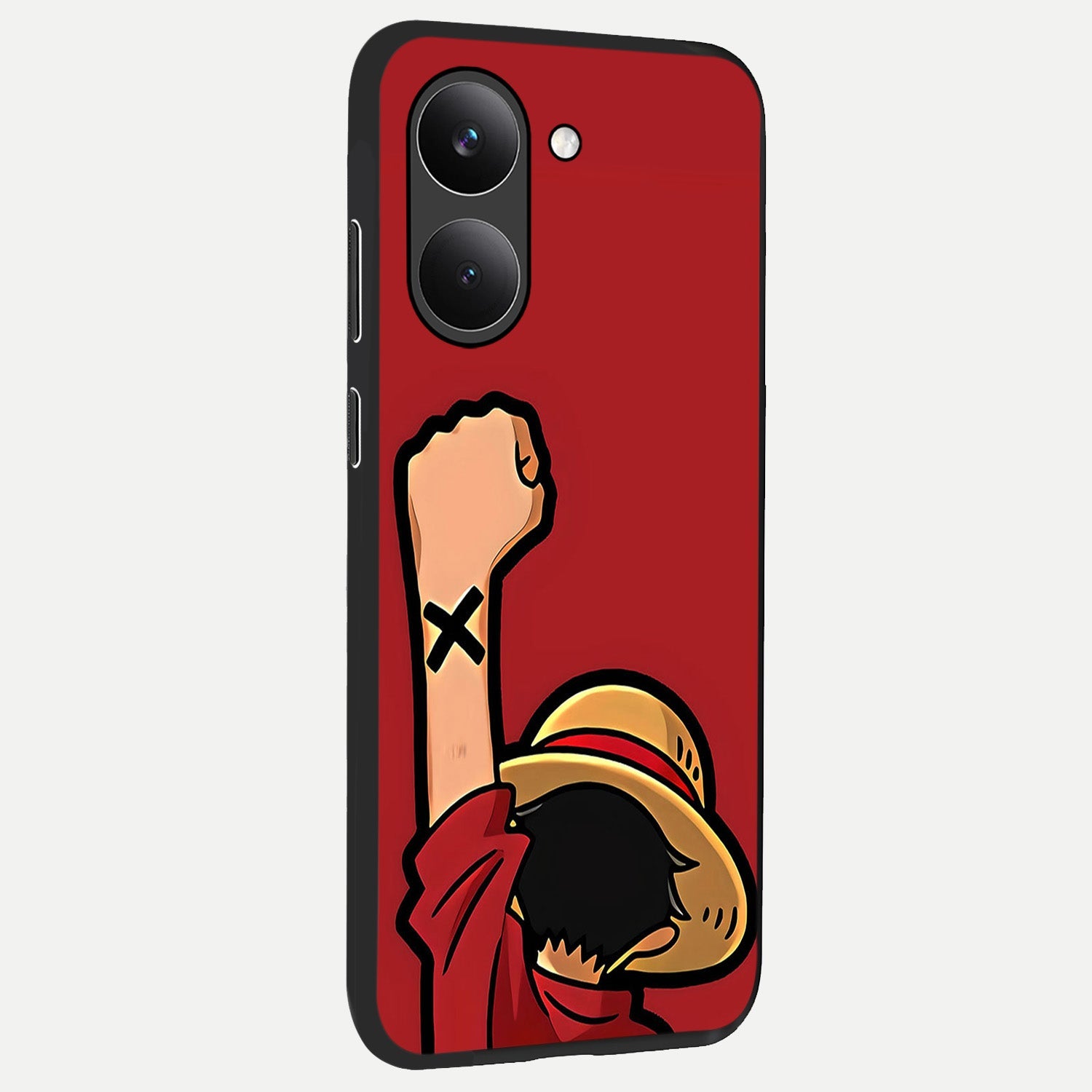  Luffy X Spirit back cover For Poco X8 Pro slim fit glass case with vibrant aesthetic design