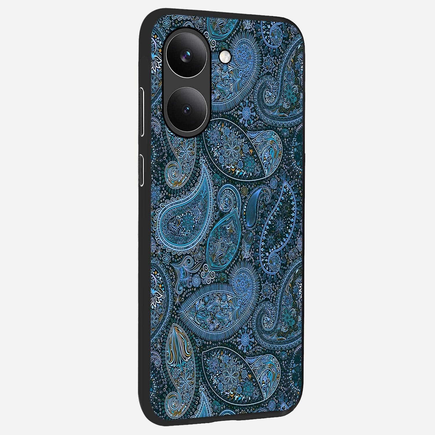  Midnight Paisley Glow back cover For Poco X8 Pro slim fit glass case with vibrant aesthetic design