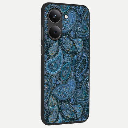  Midnight Paisley Glow back cover For Poco X8 Pro slim fit glass case with vibrant aesthetic design
