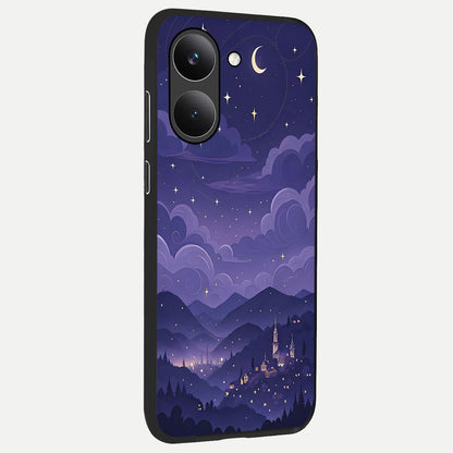  Minimal Night View back cover For Poco X8 Pro slim fit glass case with vibrant aesthetic design