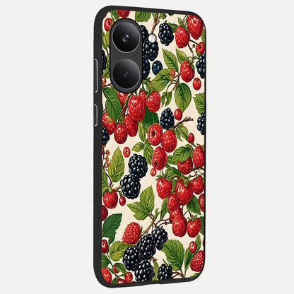  Mixed Berry Collage back cover For Poco X8 Pro slim fit glass case with vibrant aesthetic design