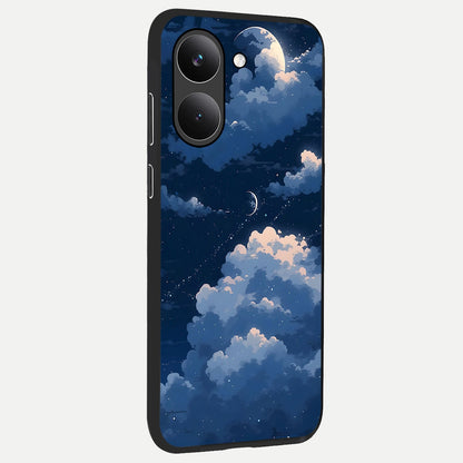  Moon Dream Haze back cover For Poco X8 Pro slim fit glass case with vibrant aesthetic design