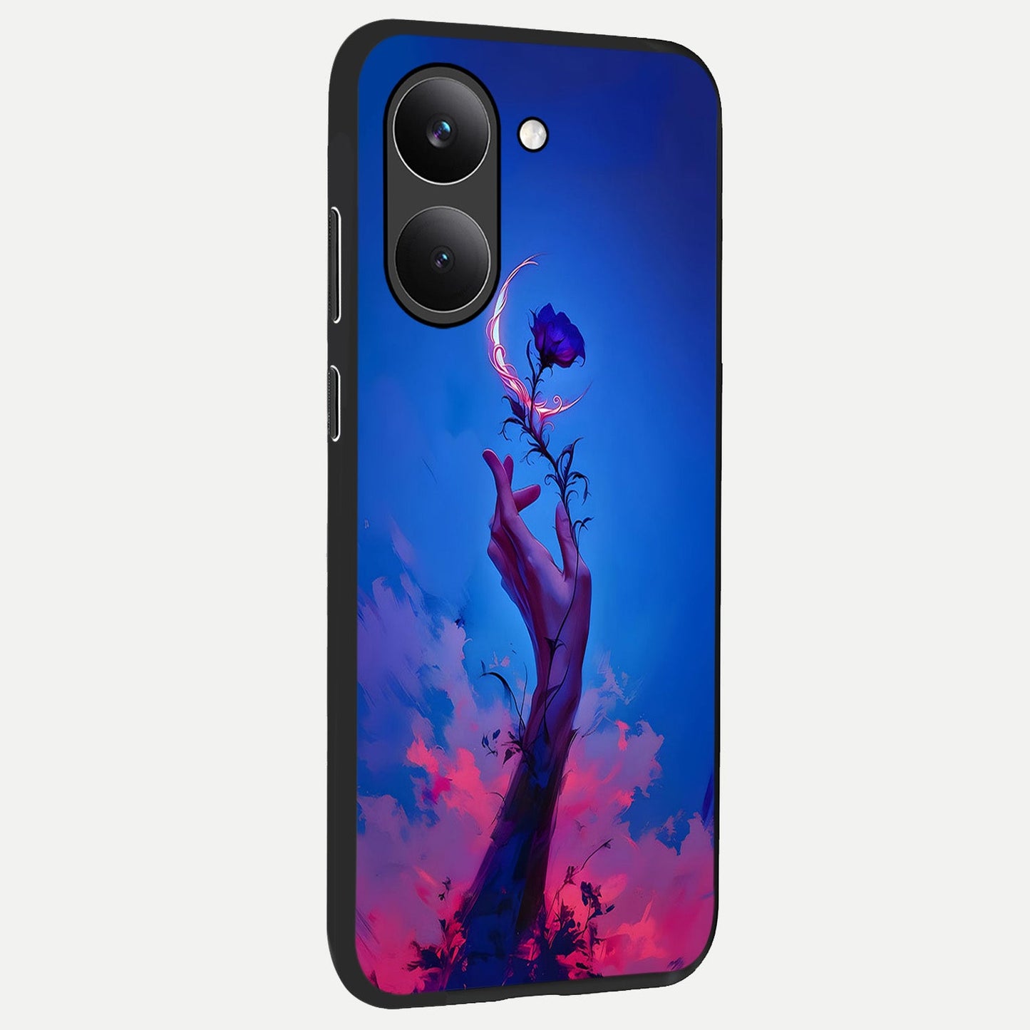  Mystic Hand back cover For Poco X8 Pro slim fit glass case with vibrant aesthetic design