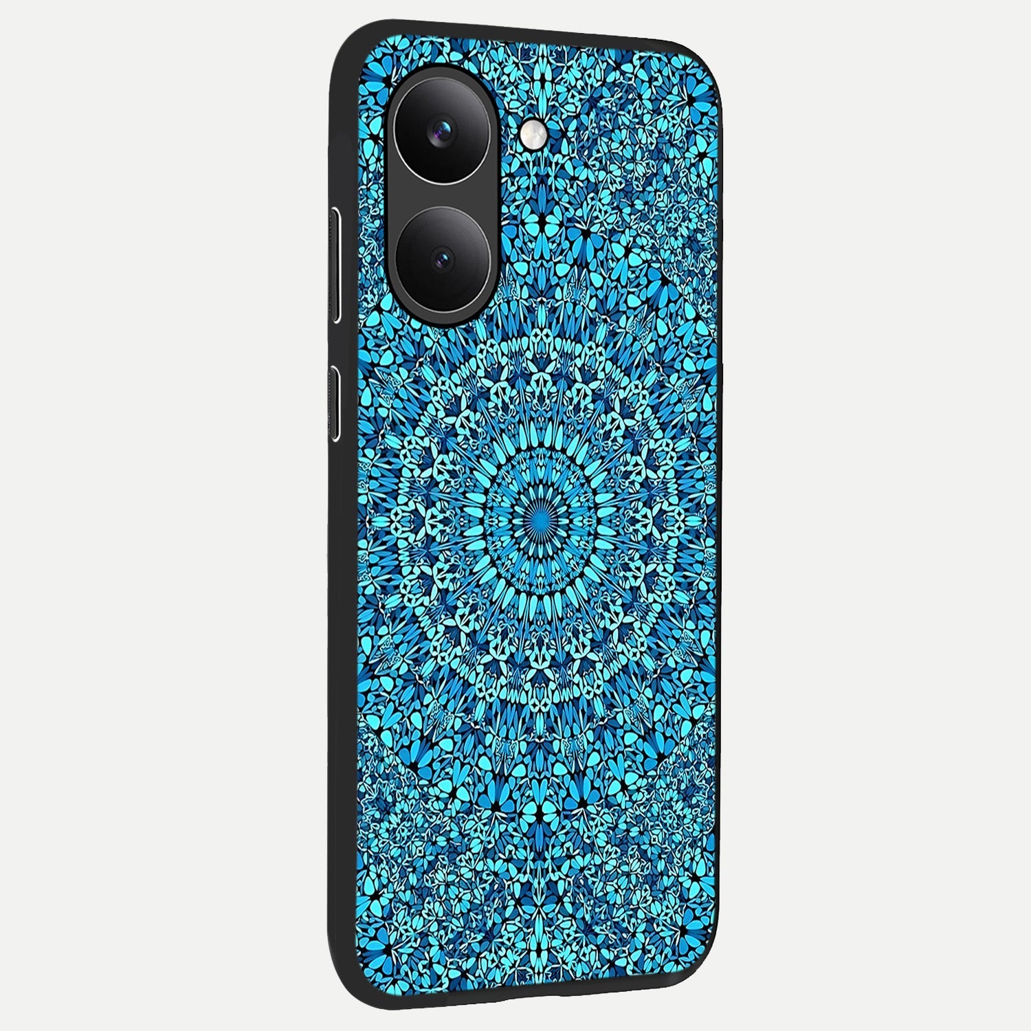  Ocean Bloom Mandala back cover For Poco X8 Pro slim fit glass case with vibrant aesthetic design