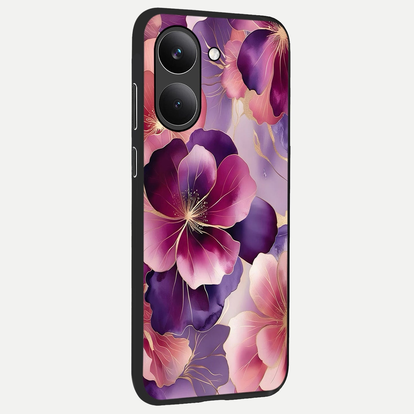  Pink Bouquet Florals back cover For Poco X8 Pro slim fit glass case with vibrant aesthetic design