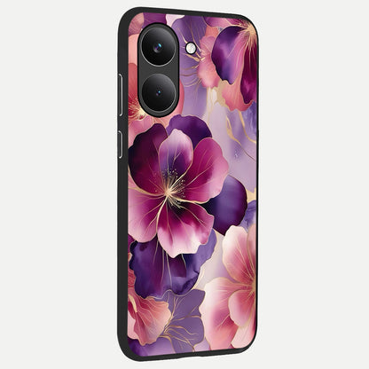  Pink Bouquet Florals back cover For Poco X8 Pro slim fit glass case with vibrant aesthetic design