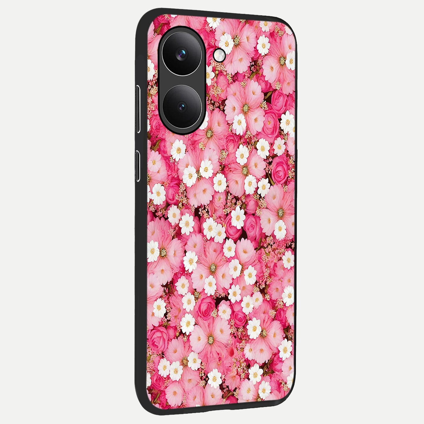  Pink Daisy Bliss back cover For Poco X8 Pro slim fit glass case with vibrant aesthetic design