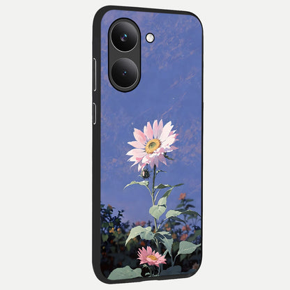  Pink Shells Outline back cover For Poco X8 Pro slim fit glass case with vibrant aesthetic design