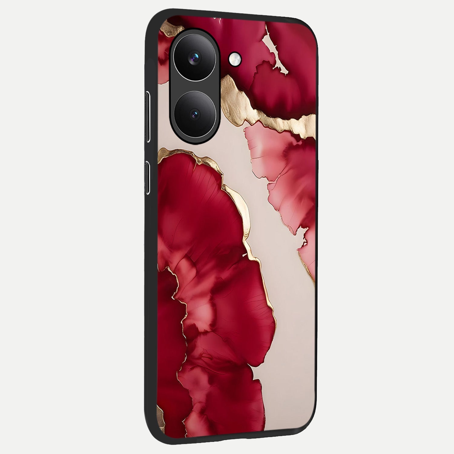  Pink And White Marble back cover For Poco X8 Pro slim fit glass case with vibrant aesthetic design