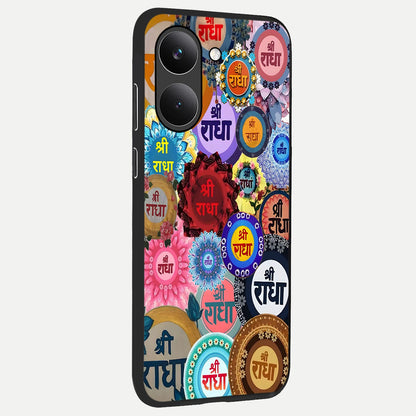  Radha Divine Bloom back cover For Poco X8 Pro slim fit glass case with vibrant aesthetic design
