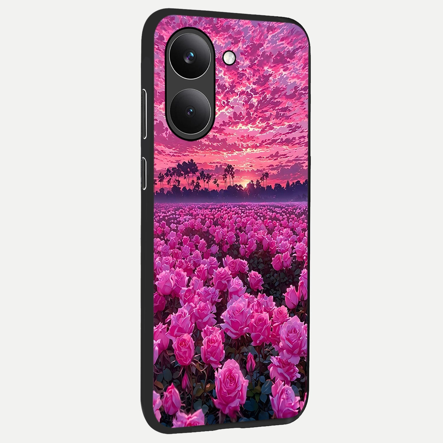  Rose Sunset Valley back cover For Poco X8 Pro slim fit glass case with vibrant aesthetic design