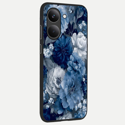  Royal Bloom Garden back cover For Poco X8 Pro slim fit glass case with vibrant aesthetic design