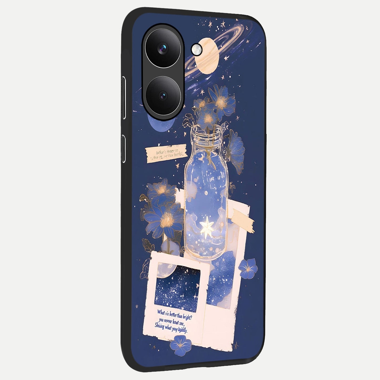  Starlit Cosmic Jar back cover For Poco X8 Pro slim fit glass case with vibrant aesthetic design