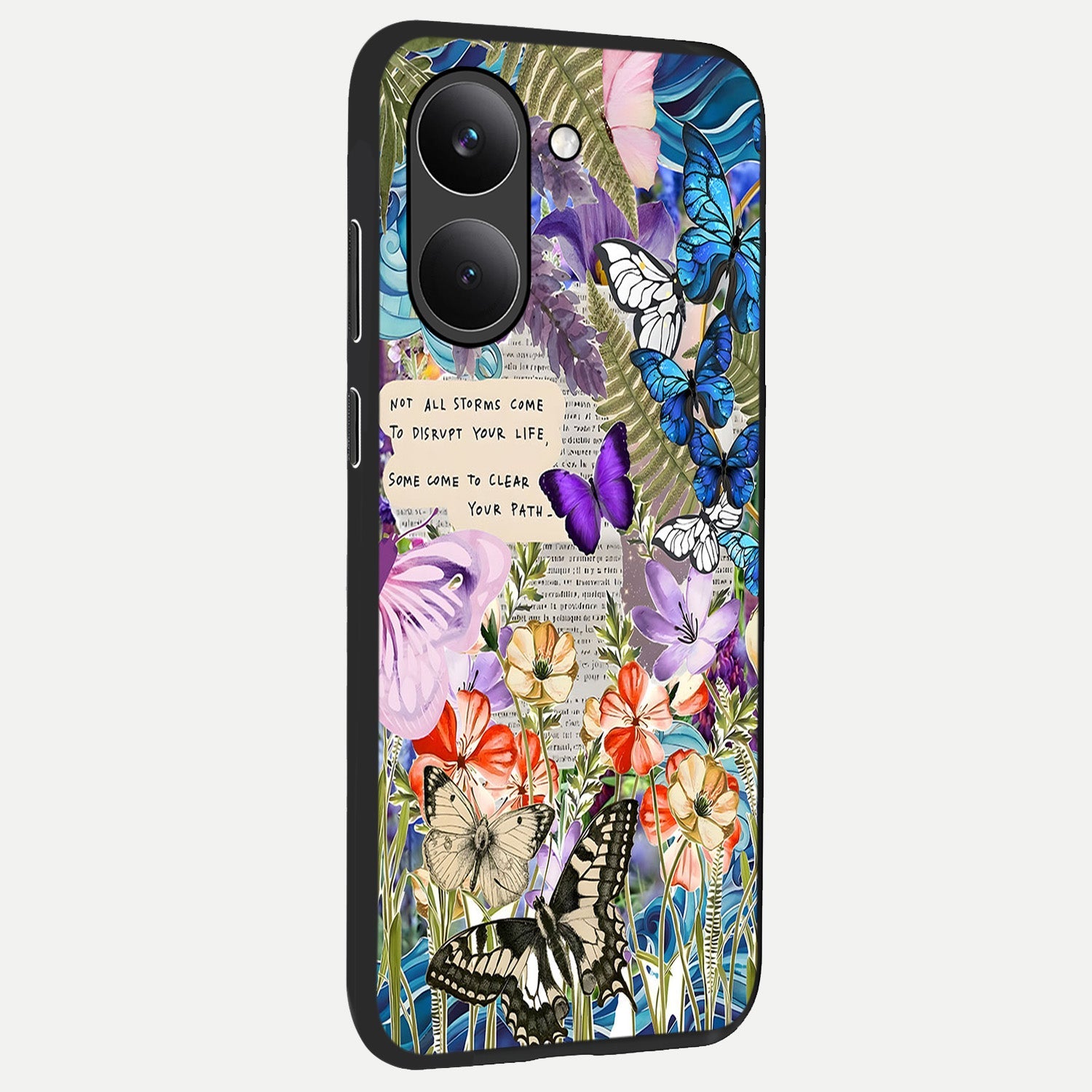  Storm Path Bloom back cover For Poco X8 Pro slim fit glass case with vibrant aesthetic design
