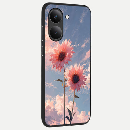  Sun Moon Balance back cover For Poco X8 Pro slim fit glass case with vibrant aesthetic design