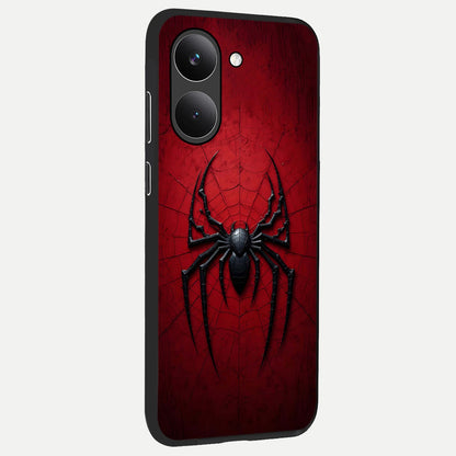  Superhero Web Emblem back cover For Poco X8 Pro slim fit glass case with vibrant aesthetic design