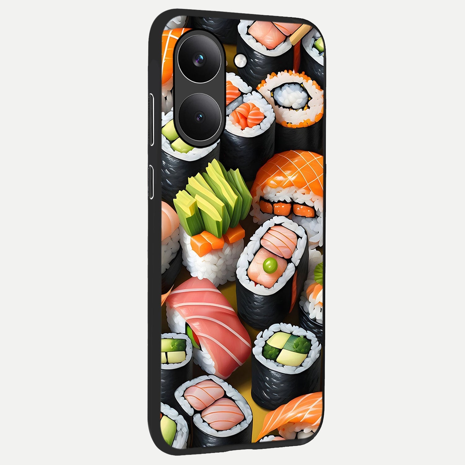  Sushi Food Pattern back cover For Poco X8 Pro slim fit glass case with vibrant aesthetic design