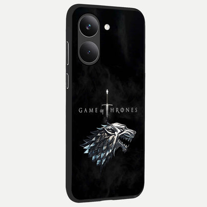  Throne Wolf Legacy back cover For Poco X8 Pro slim fit glass case with vibrant aesthetic design
