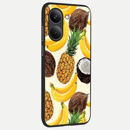  Tropical Fruit Mood back cover For Poco X8 Pro slim fit glass case with vibrant aesthetic design