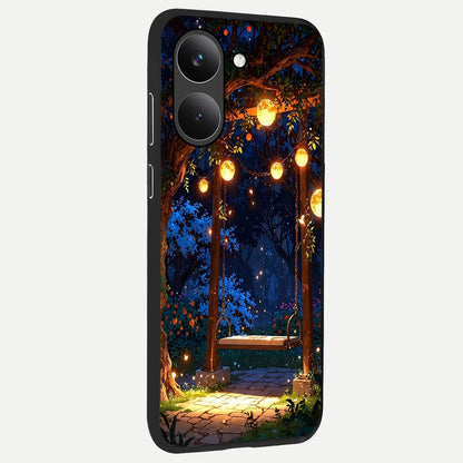  Twilight Garden Swing back cover For Poco X8 Pro slim fit glass case with vibrant aesthetic design