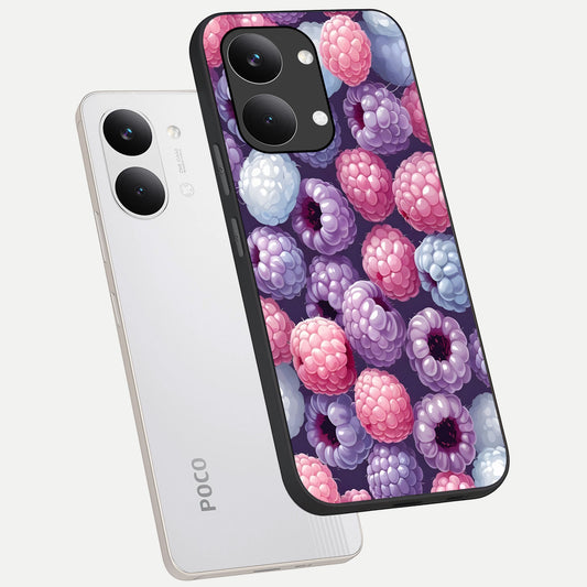  Berry Candy Pop phone case For Poco X8 Pro Max showing premium glass back cover with detailed artwork