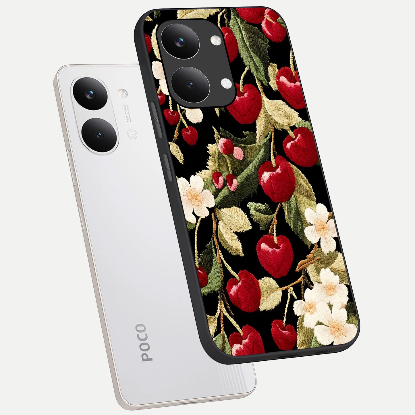  Blooming Spendor Bird phone case For Poco X8 Pro Max showing premium glass back cover with detailed artwork