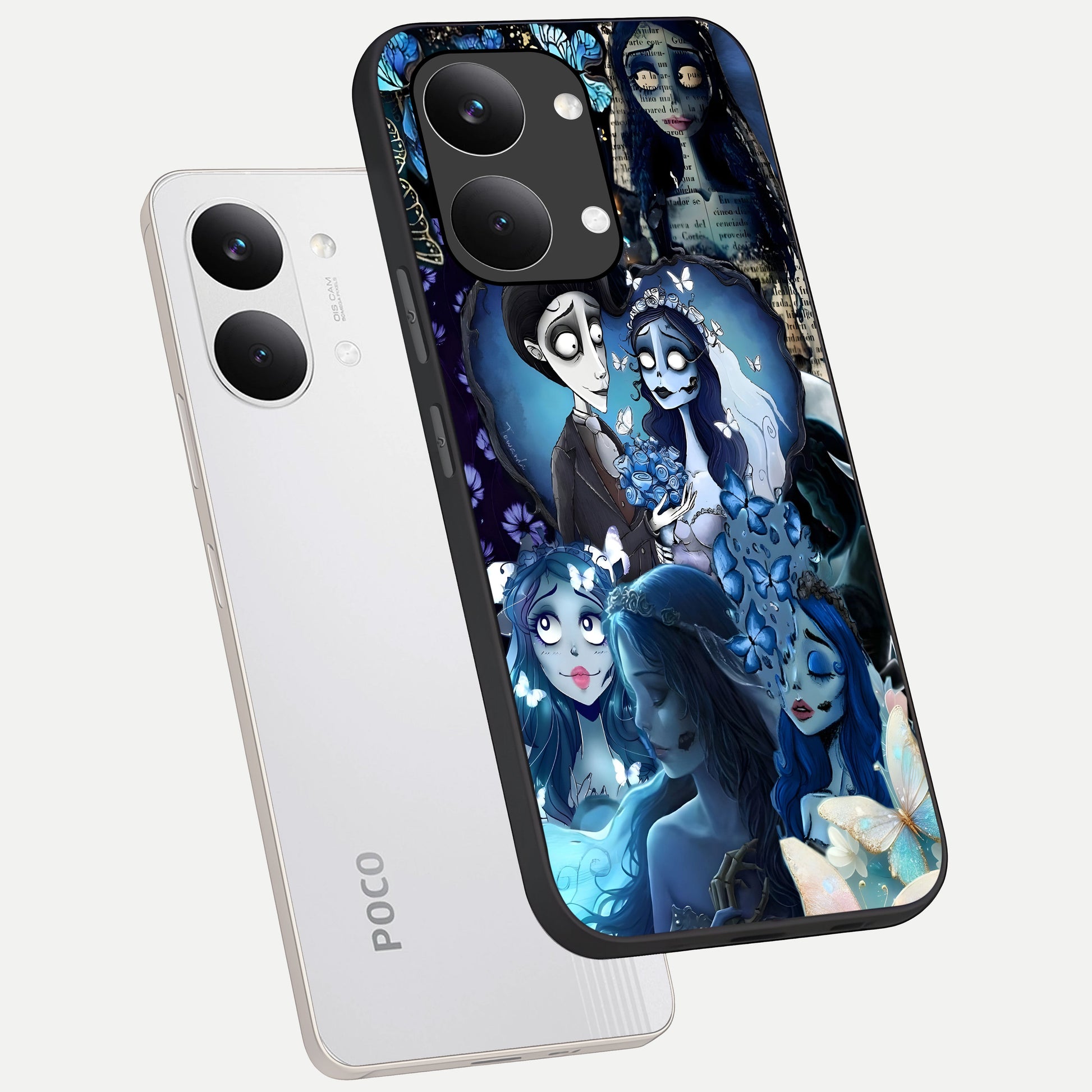  Butterfly Ghost Soul phone case For Poco X8 Pro Max showing premium glass back cover with detailed artwork