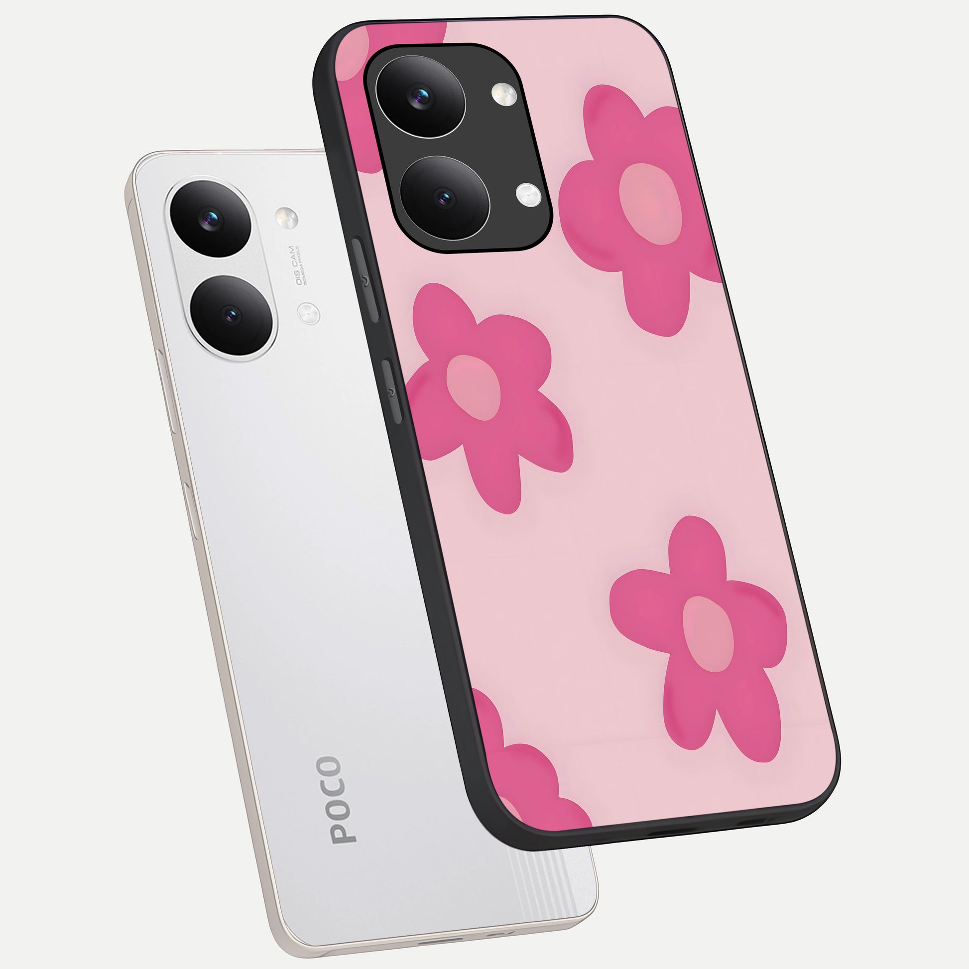  Candy Bloom Dreams phone case For Poco X8 Pro Max showing premium glass back cover with detailed artwork