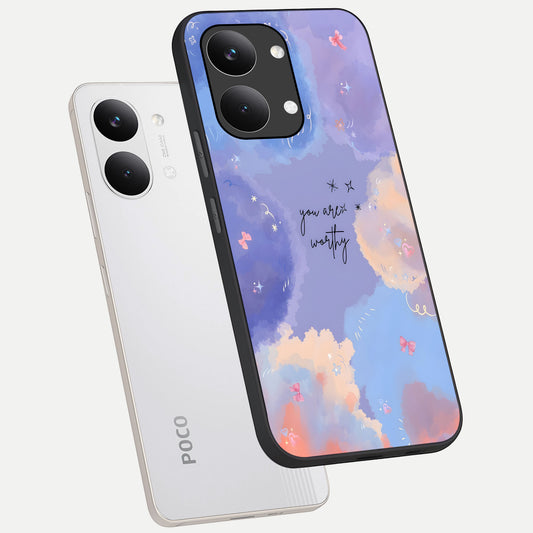  Celestial Cloud Magic phone case For Poco X8 Pro Max showing premium glass back cover with detailed artwork