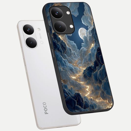  Celestial Cloud Road phone case For Poco X8 Pro Max showing premium glass back cover with detailed artwork