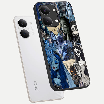  Corpse Bride Posters phone case For Poco X8 Pro Max showing premium glass back cover with detailed artwork