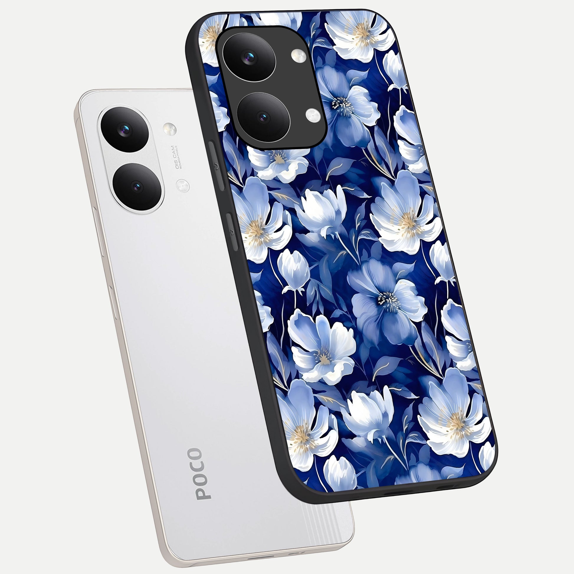  Cute Floral Patterns phone case For Poco X8 Pro Max showing premium glass back cover with detailed artwork