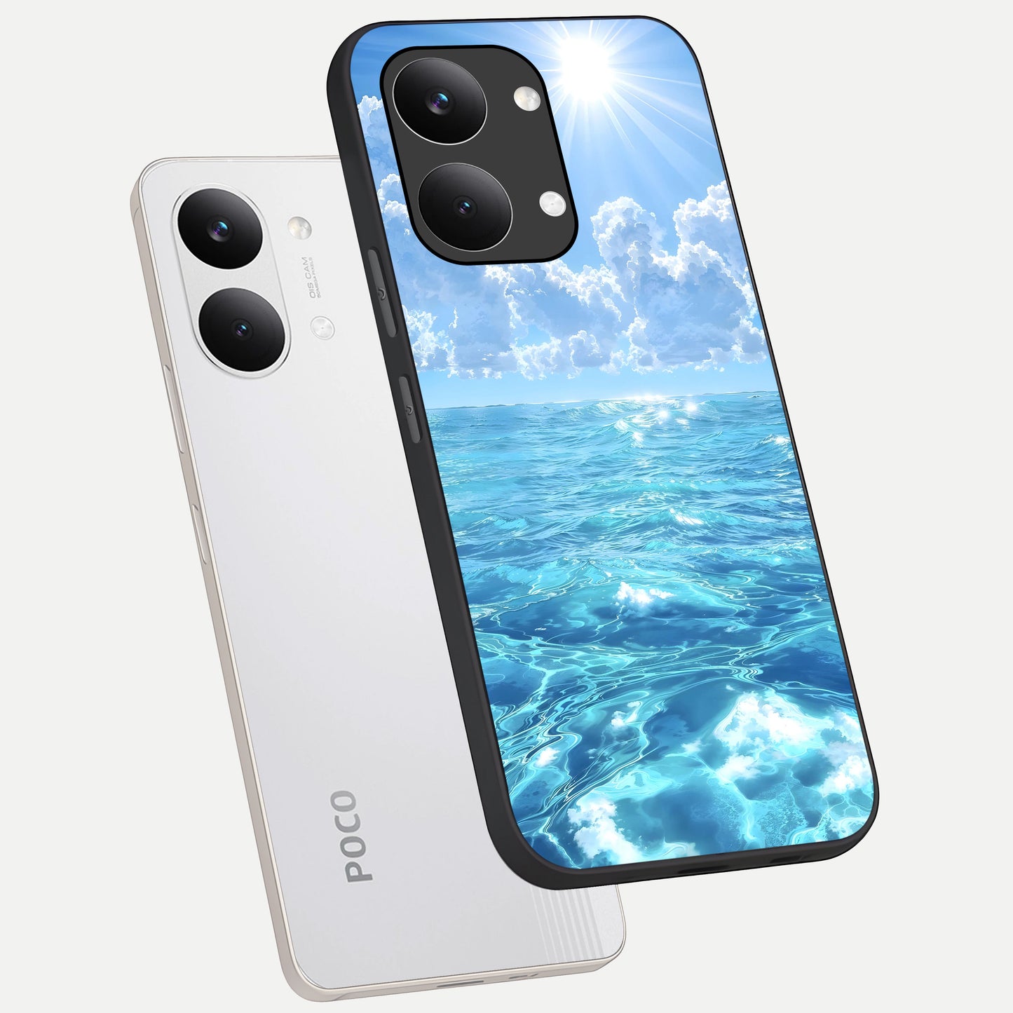  Endless Ocean Horizon phone case For Poco X8 Pro Max showing premium glass back cover with detailed artwork