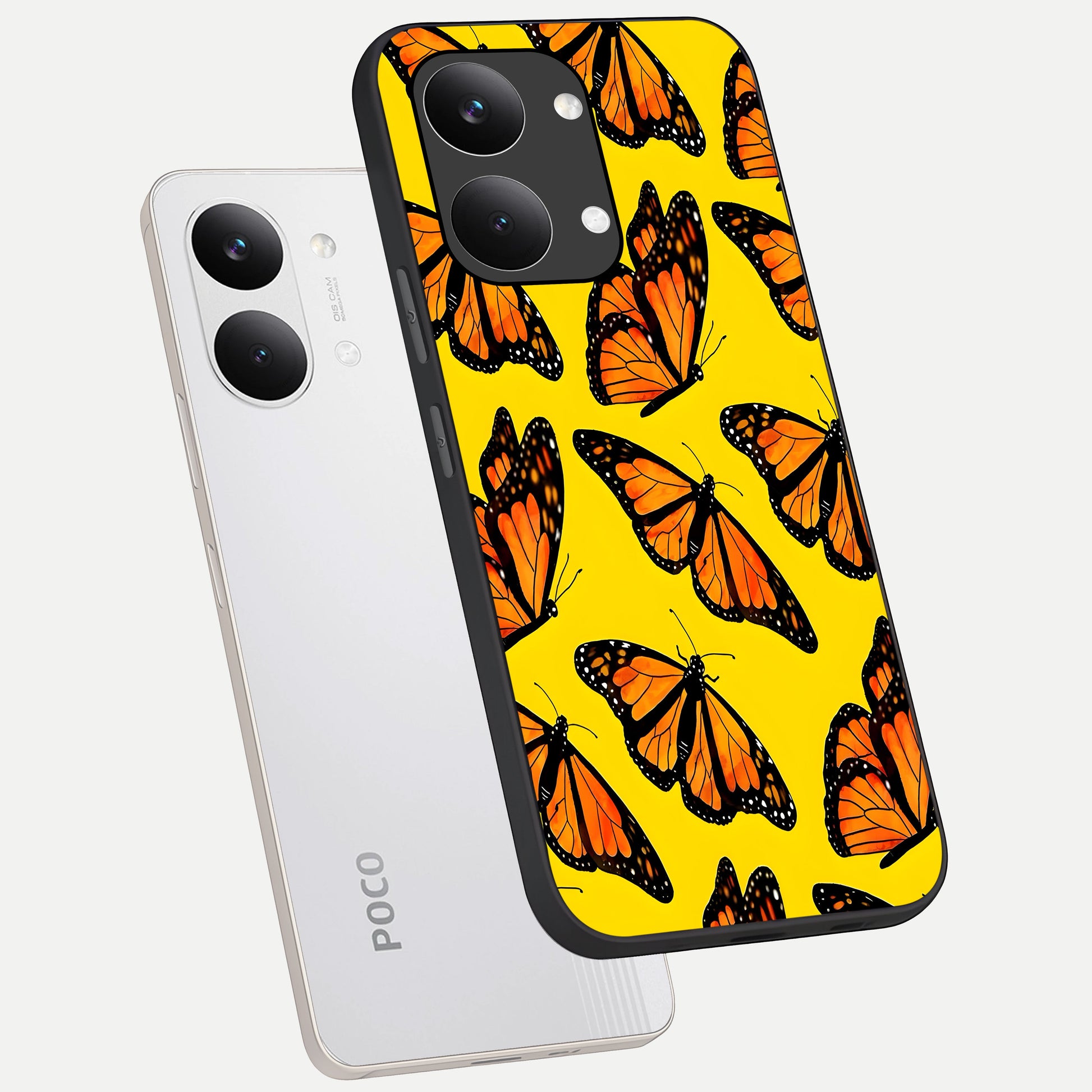  Golden Wing Flight phone case For Poco X8 Pro Max showing premium glass back cover with detailed artwork